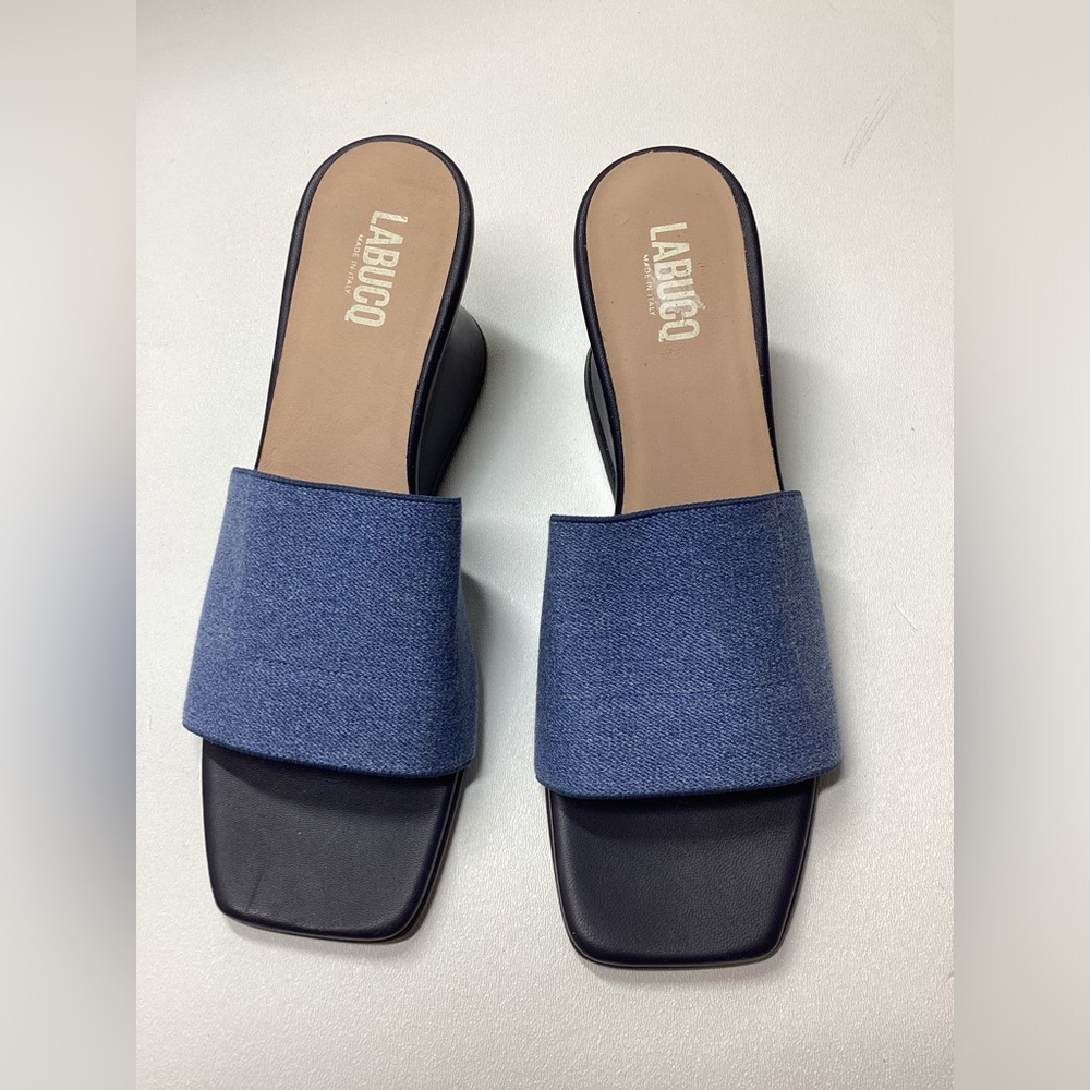 Labucq Stretch Denim Wedge Heels Size EU 39